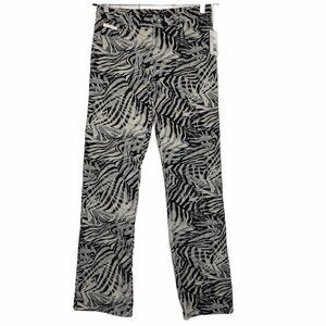 𝅺NWT - Dkny Jeans Zebra Print Straight-Leg Gray, Black And White Denim - Size 6
